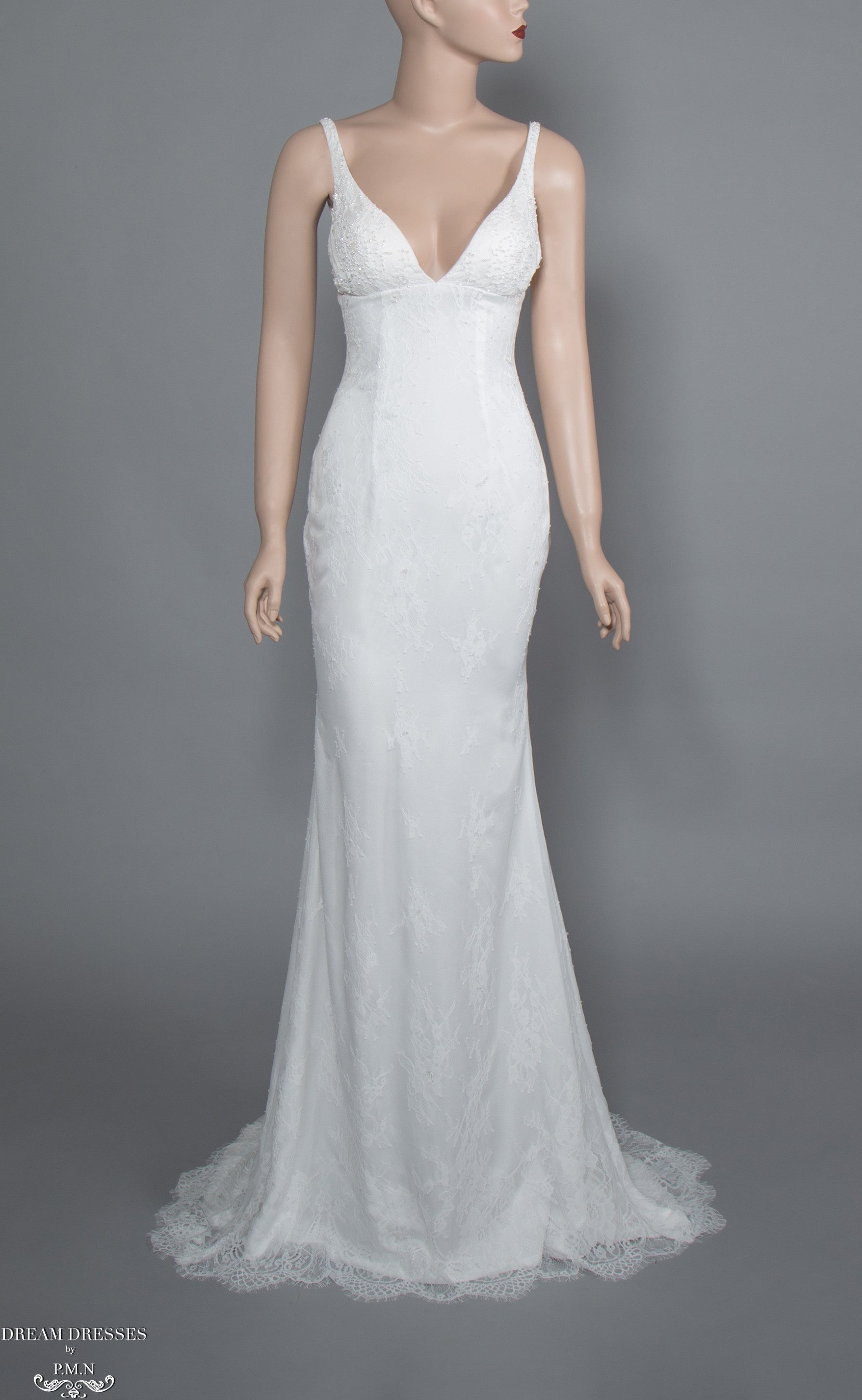 Chantilly Lace Wedding Dress (#Giselle) - Dream Dresses by P.M.N.