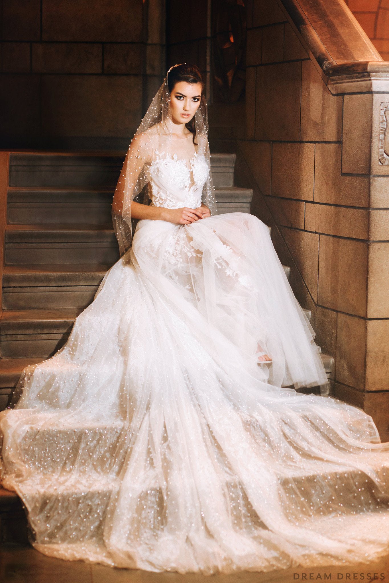 Glitter & Pearls Detachable Bridal Skirt (#Hera) - Dream Dresses by P.M.N.