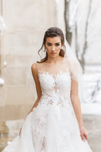 Embellished Fingertip Veil (#Hayley) - Dream Dresses by P.M.N.