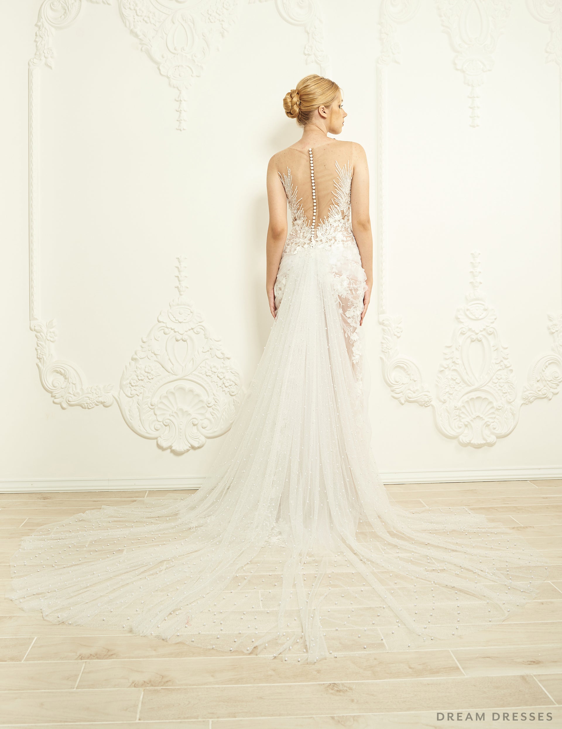 Glitter & Pearls Detachable Bridal Skirt (#Hera) - Dream Dresses by P.M.N.
