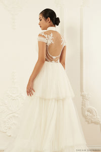 White Bridal Ao Dai | Modern Vietnamese Wedding Dress (#ILIANA) - Dream Dresses by P.M.N.