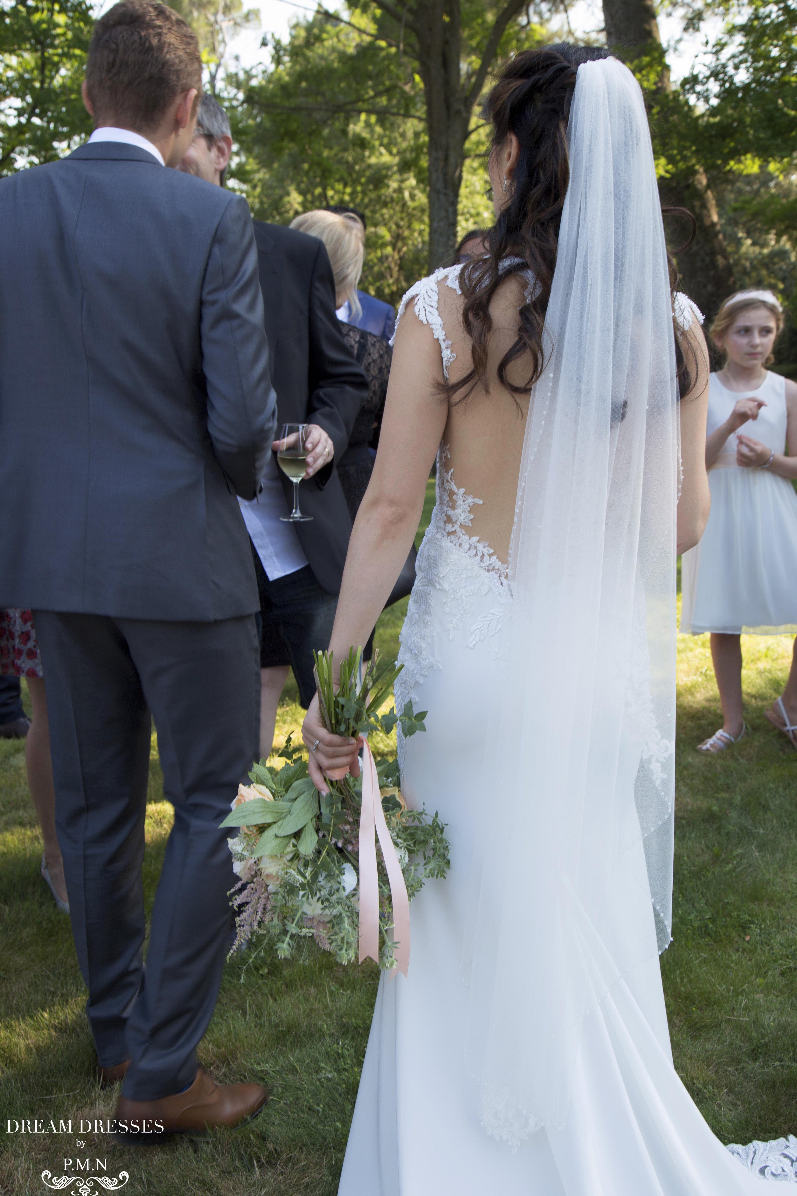 Dream Dresses by P.M.N. Elegant Waltz Bridal Veil (#Joli) Cathedral