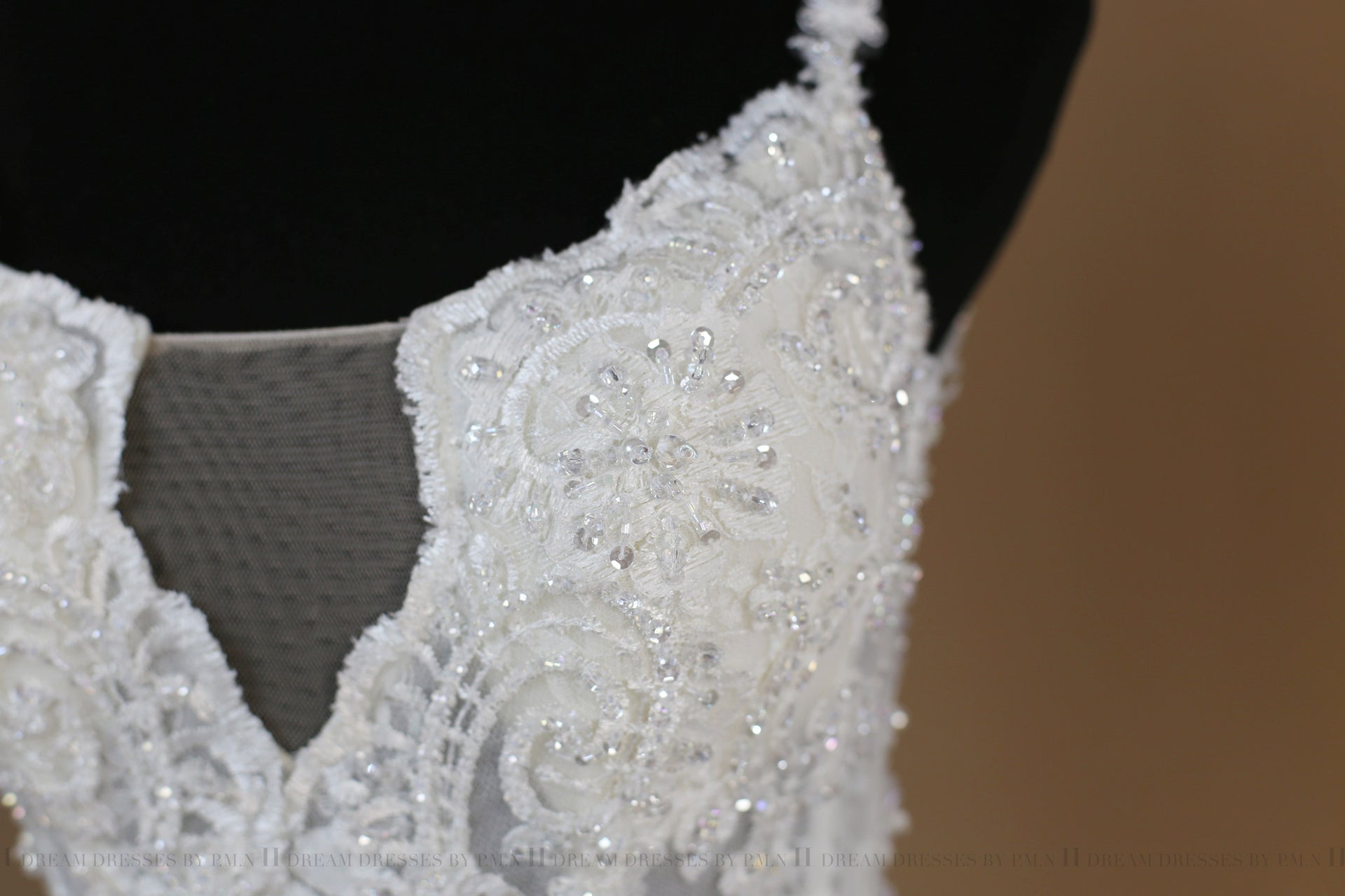 Lace Trumpet Wedding Dress (Style # PB148) - Dream Dresses by P.M.N
 - 10