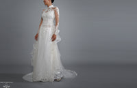 White Bridal Ao Dai | Vietnamese Bridal Dress with Embellishment (#LACINA) - Dream Dresses by P.M.N.