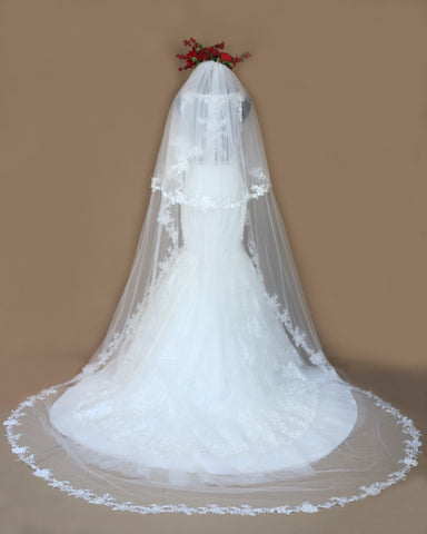 Lace Wedding Veil (#PB149) - Dream Dresses by P.M.N
 - 1