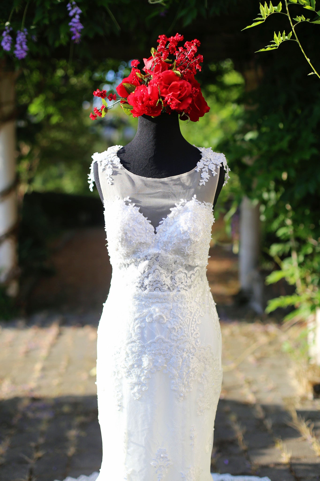 Sheer Back Mermaid Wedding Gown (Style #PB198) - Dream Dresses by P.M.N
 - 6