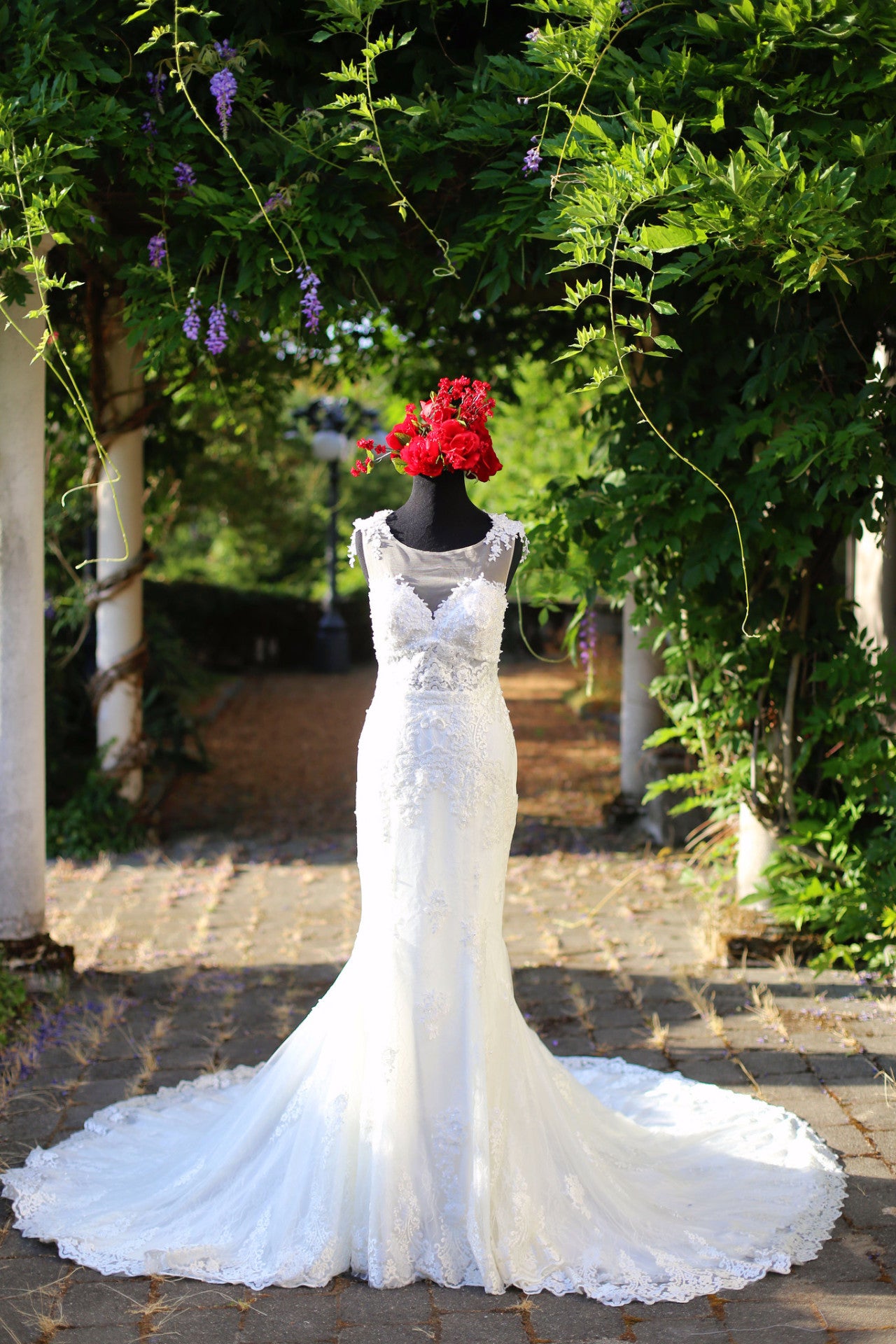 Sheer Back Mermaid Wedding Gown (Style #PB198) - Dream Dresses by P.M.N
 - 5