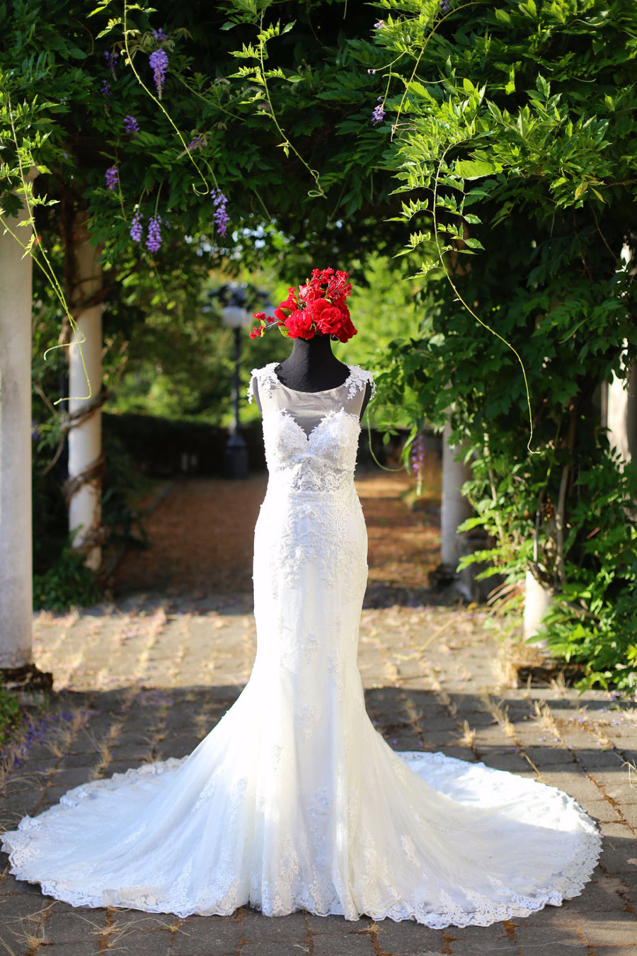 Sheer Back Mermaid Wedding Gown (Style #PB198) - Dream Dresses by P.M.N
 - 5