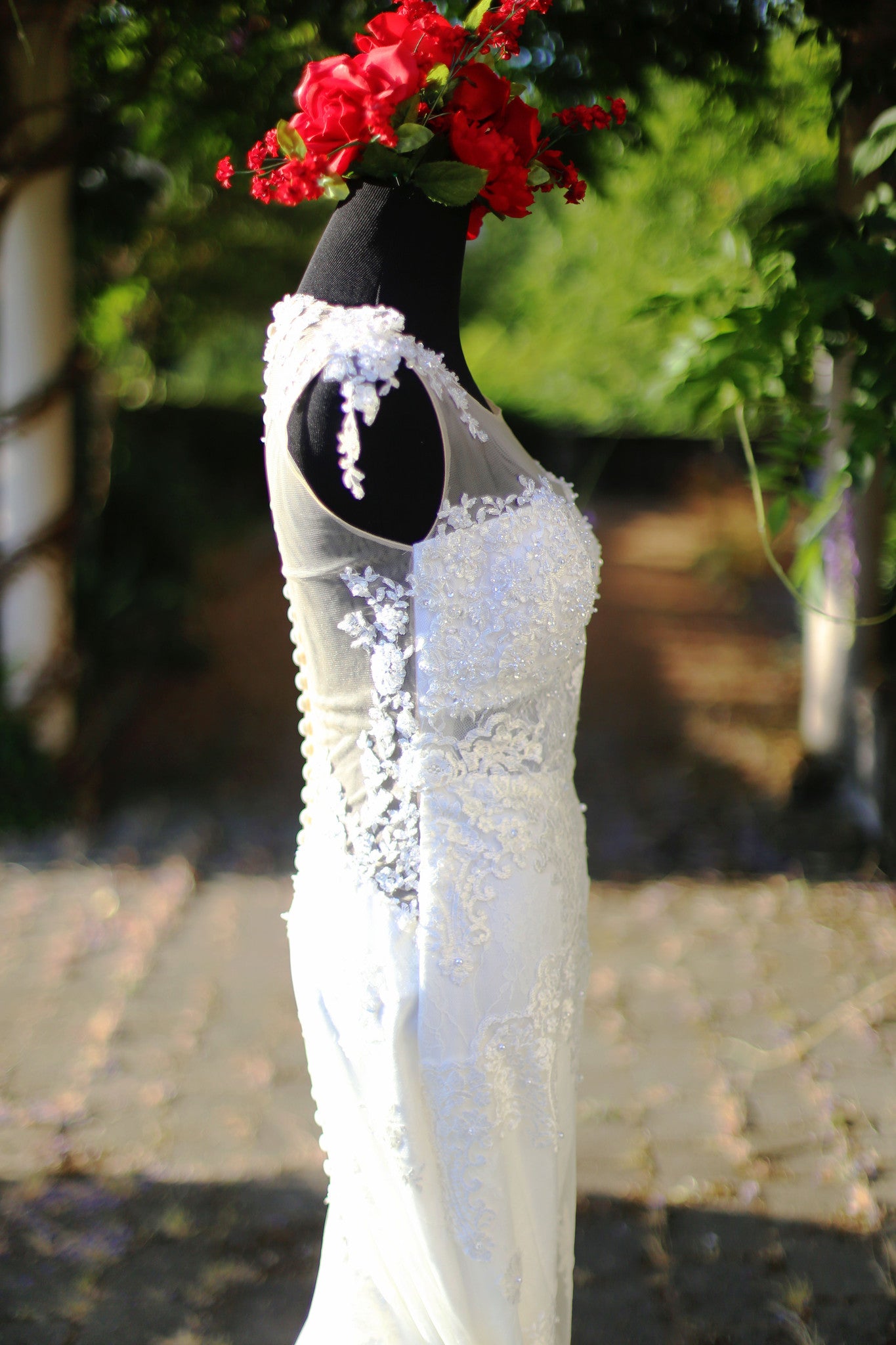 Sheer Back Mermaid Wedding Gown (#Sina)