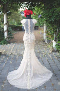 Beaded Lace Gold Dress With Swarovski Crystals (#Jacqueline) - Dream Dresses by P.M.N
 - 6