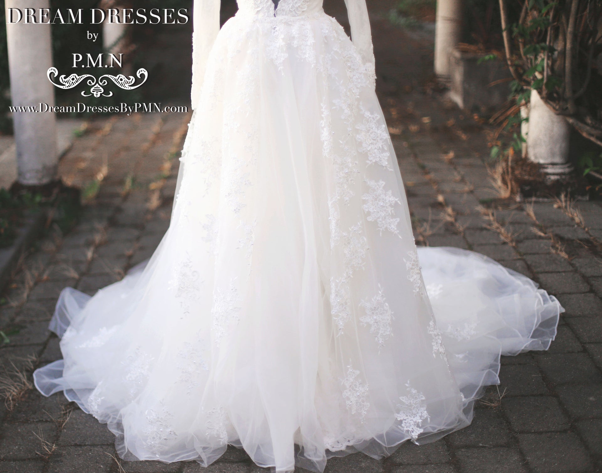 Detachable Lace Tulle Skirt (Style #SS16307) - Dream Dresses by P.M.N
 - 4