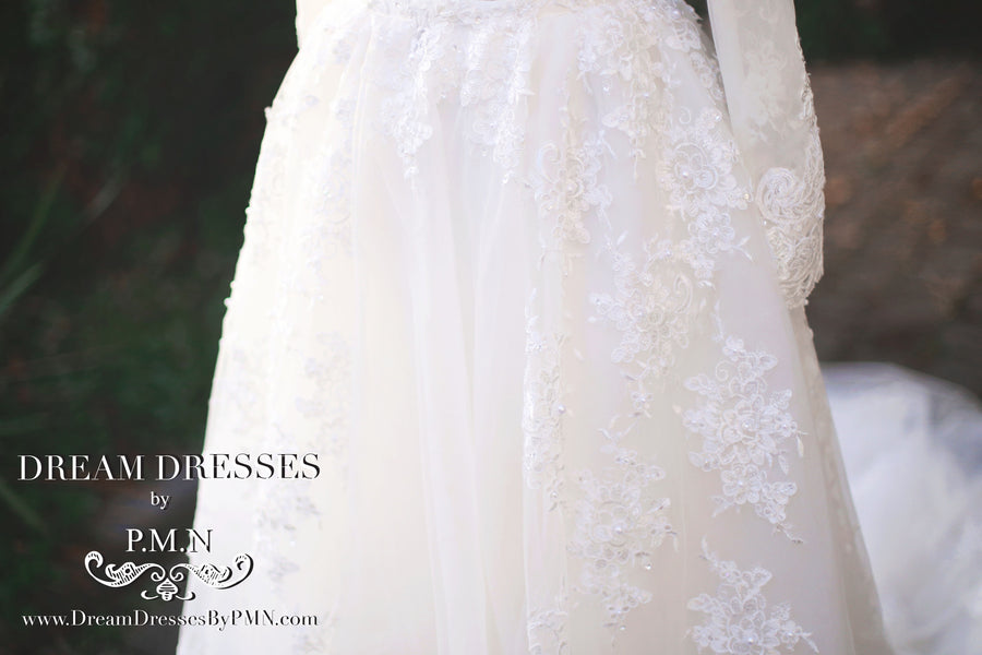 Detachable Lace Tulle Skirt (Style #SS16307) - Dream Dresses by P.M.N
 - 5