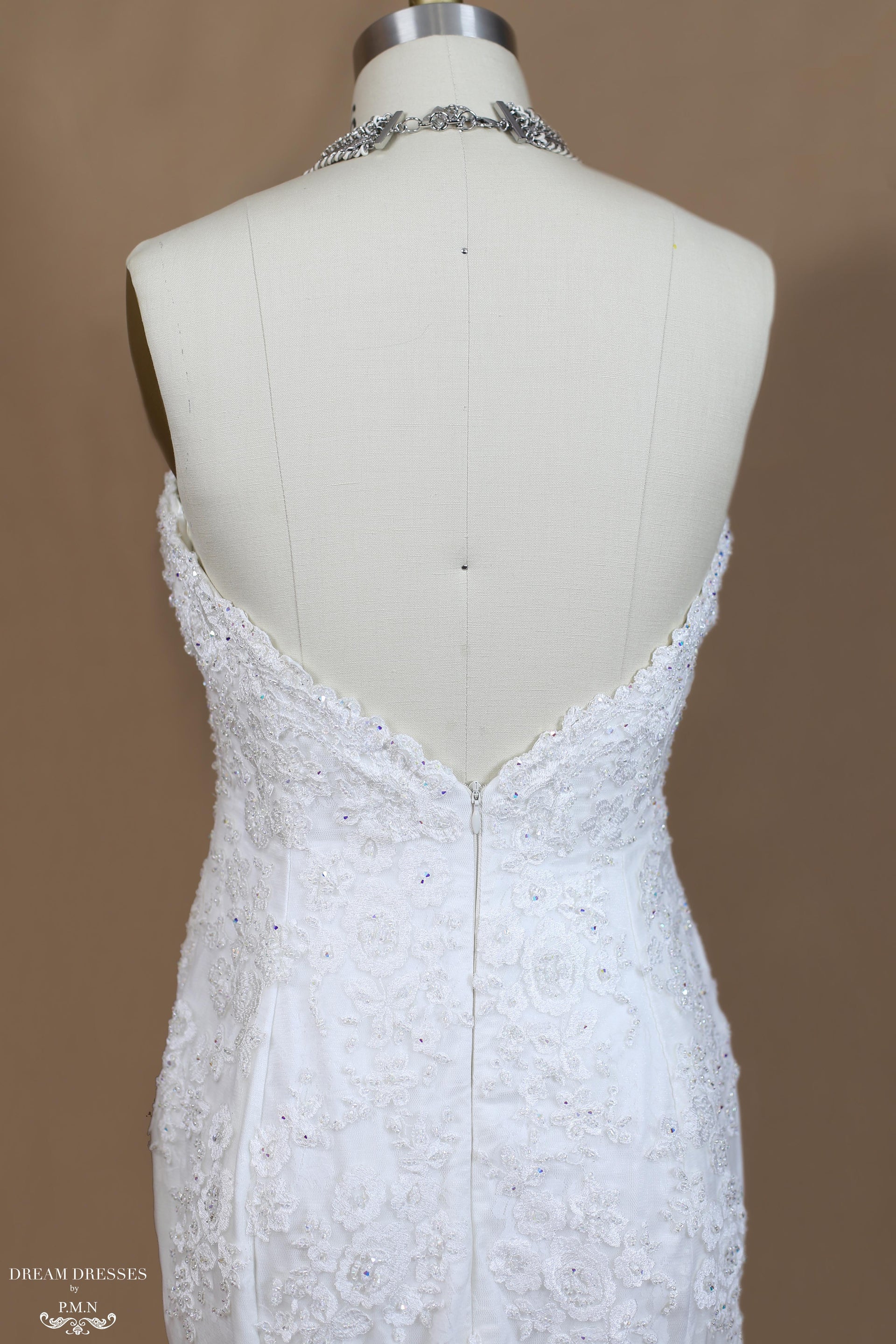 Lace Mermaid Wedding Dress With Cathedral Train (#Karoline) - Dream Dresses by P.M.N.
