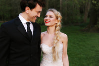 Blush Pink Ivory Strapless Trumpet Wedding Dress (# BETTY) - Dream Dresses by P.M.N
 - 8