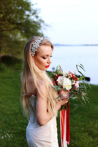 Blush Pink Ivory Strapless Trumpet Wedding Dress (# BETTY) - Dream Dresses by P.M.N
 - 9
