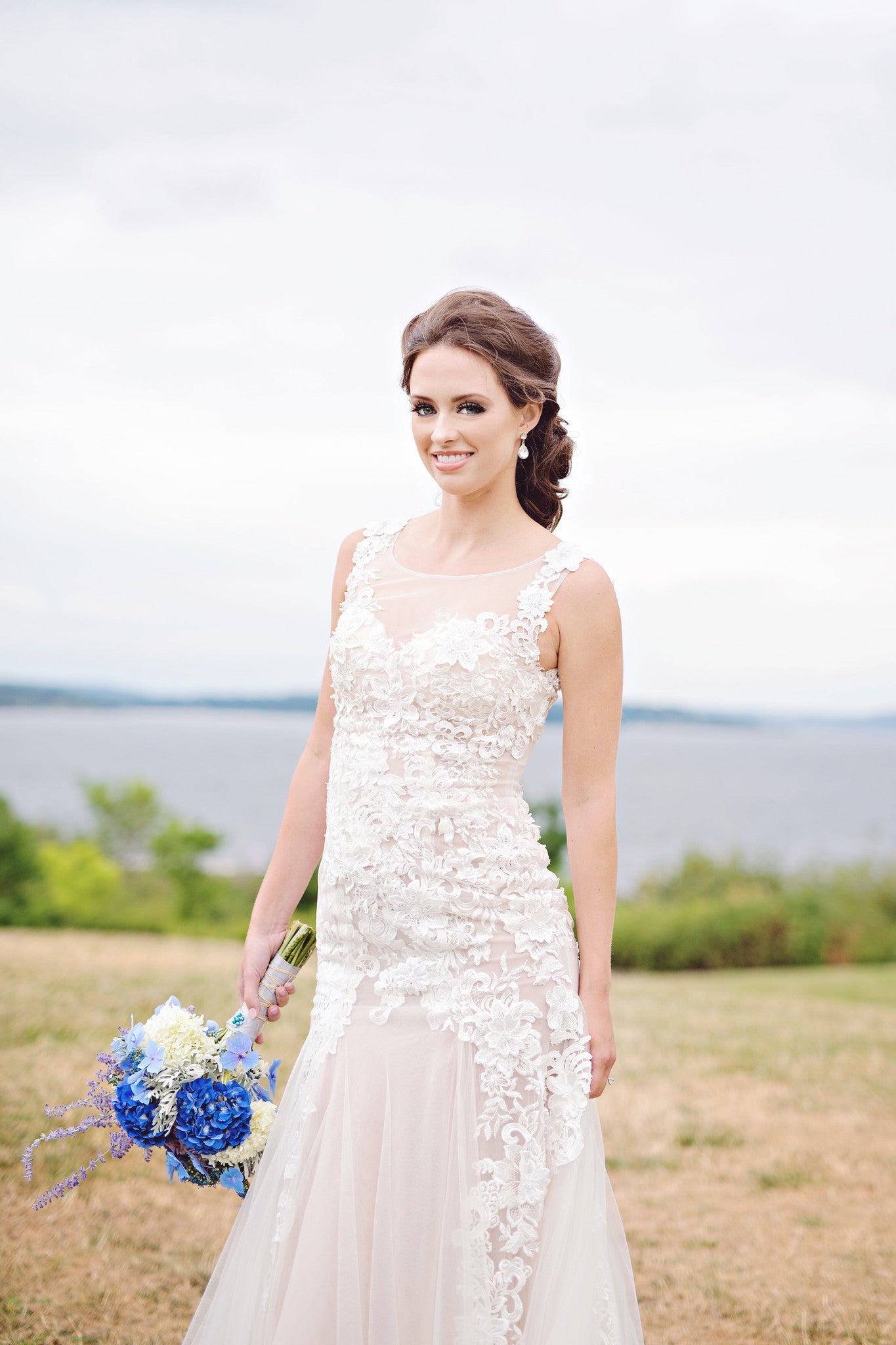 SAMPLE SALE/ Blush Pink Sheer All Over Lace Tulle Dress (#PB070) - Dream Dresses by P.M.N
 - 5