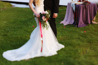 Blush Pink Ivory Strapless Trumpet Wedding Dress (# BETTY) - Dream Dresses by P.M.N
 - 10