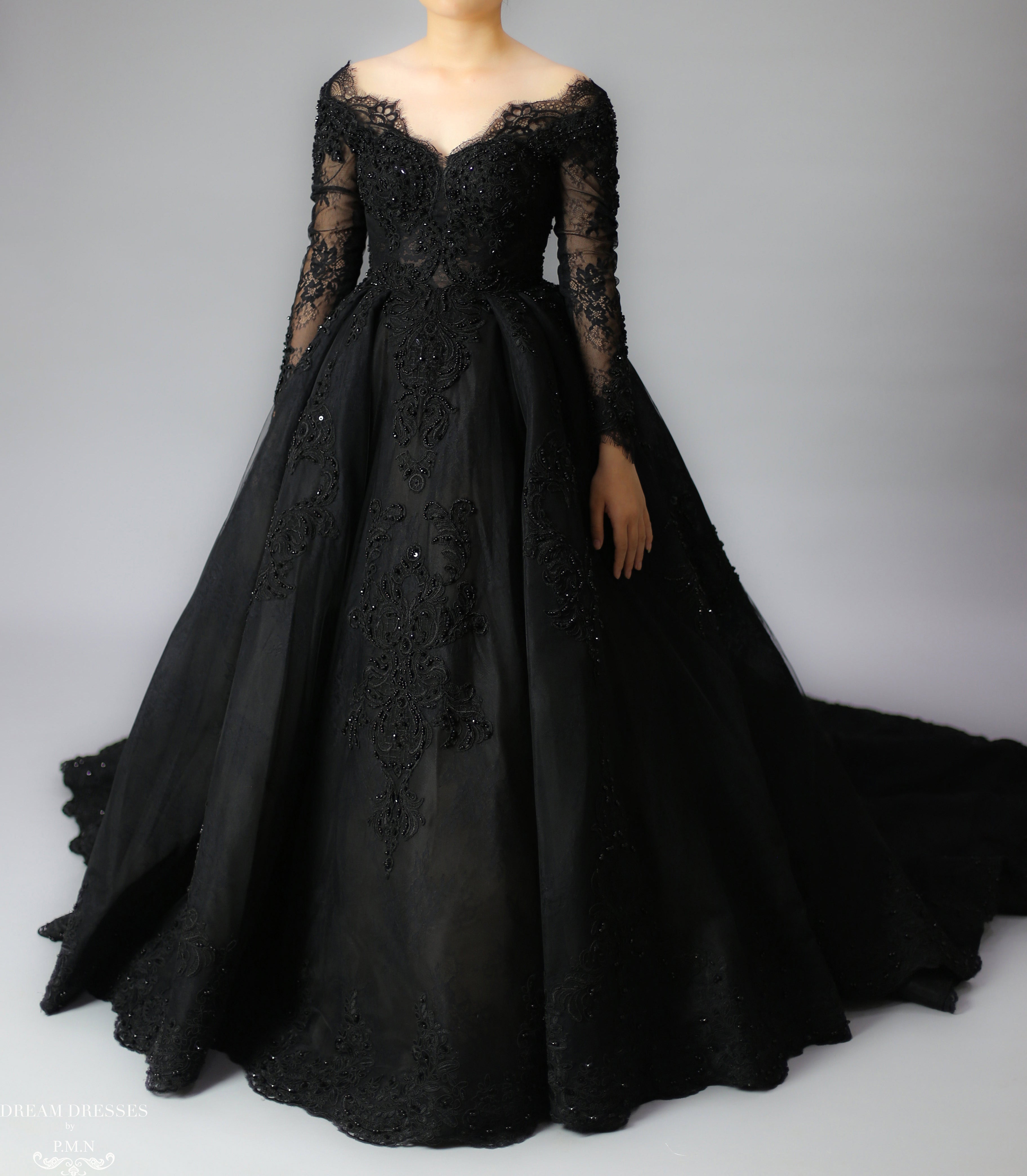 Black Ball Gown Wedding Dress (#Gabrielle)