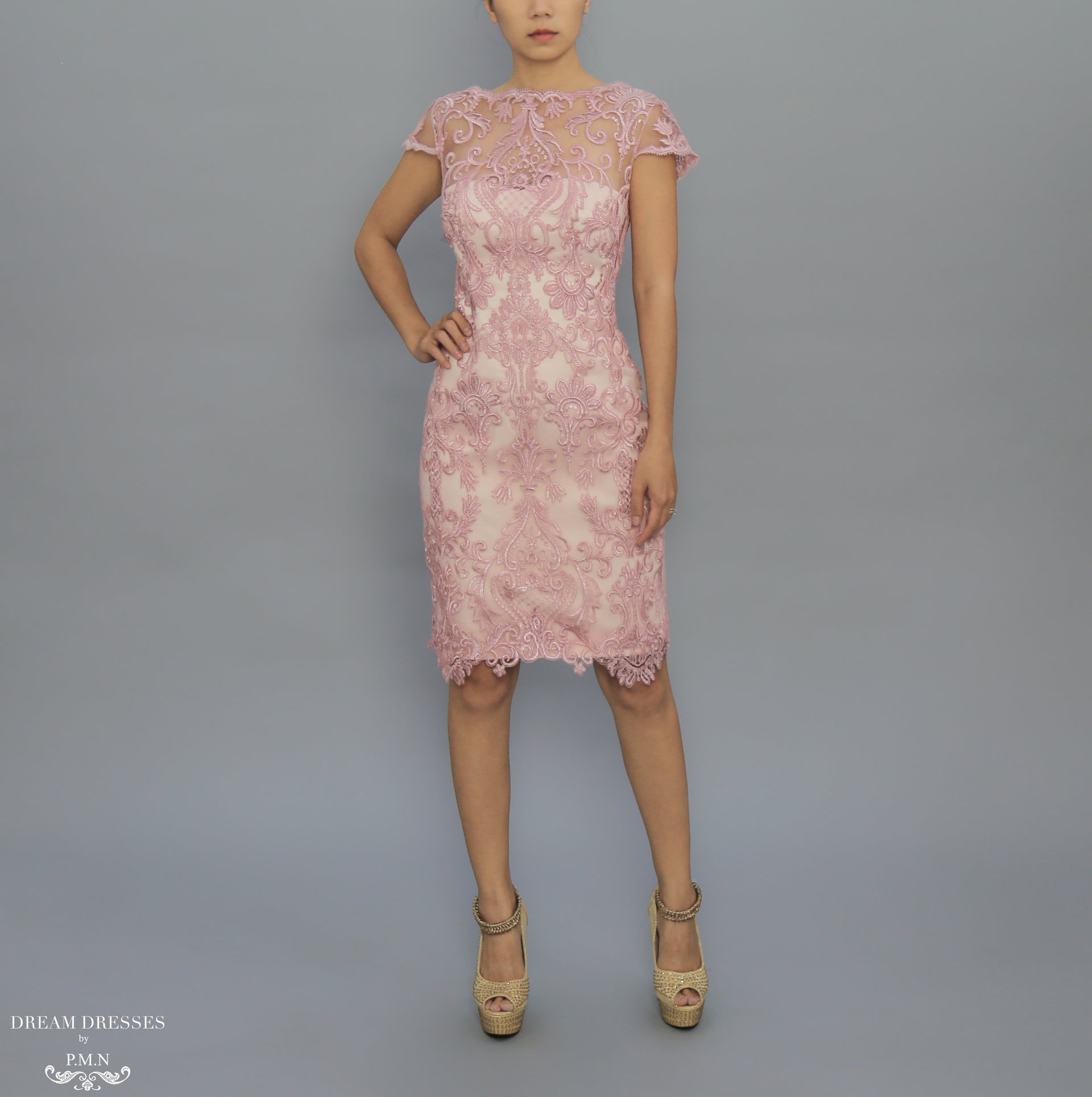 Knee Length Mother of The Bride Dress (#Karina) - Dream Dresses by P.M.N.