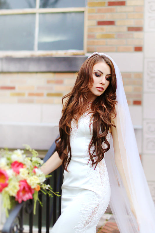 Silk Wedding Dress With Sheer Back (Style # Lily PB068) - Dream Dresses by P.M.N
 - 1