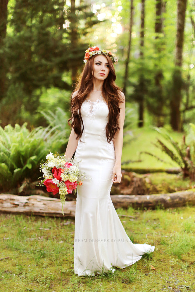 SAMPLE SALE/ Sheath Wedding Dress (#Lily)