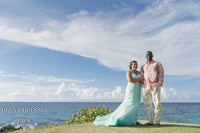 Aqua Mermaid Wedding Dress with Illusion Back (#JUDY) - Dream Dresses by P.M.N
 - 2