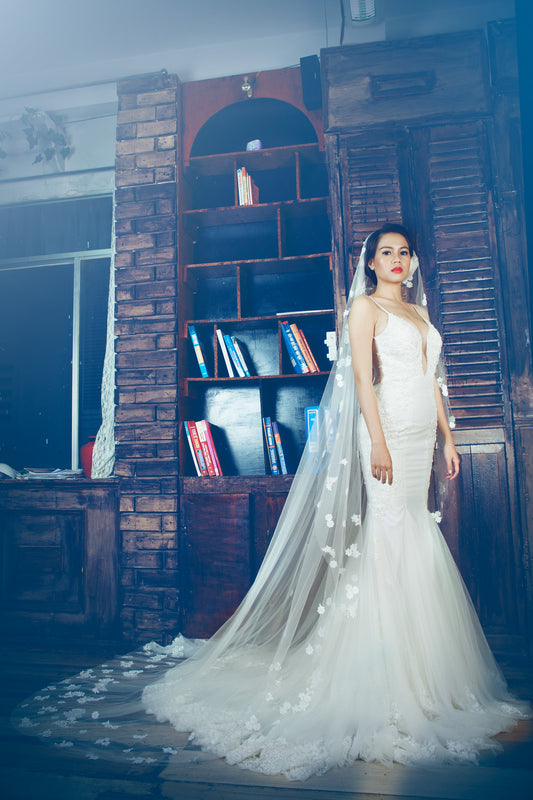 Spaghetti Strap Mermaid Wedding Dress With Sexy Back (Style # Katherine PB088) - Dream Dresses by P.M.N
 - 1