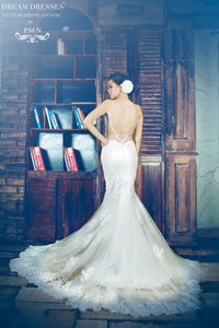 Spaghetti Strap Mermaid Wedding Dress With Sexy Back (Style # Katherine PB088) - Dream Dresses by P.M.N
 - 3