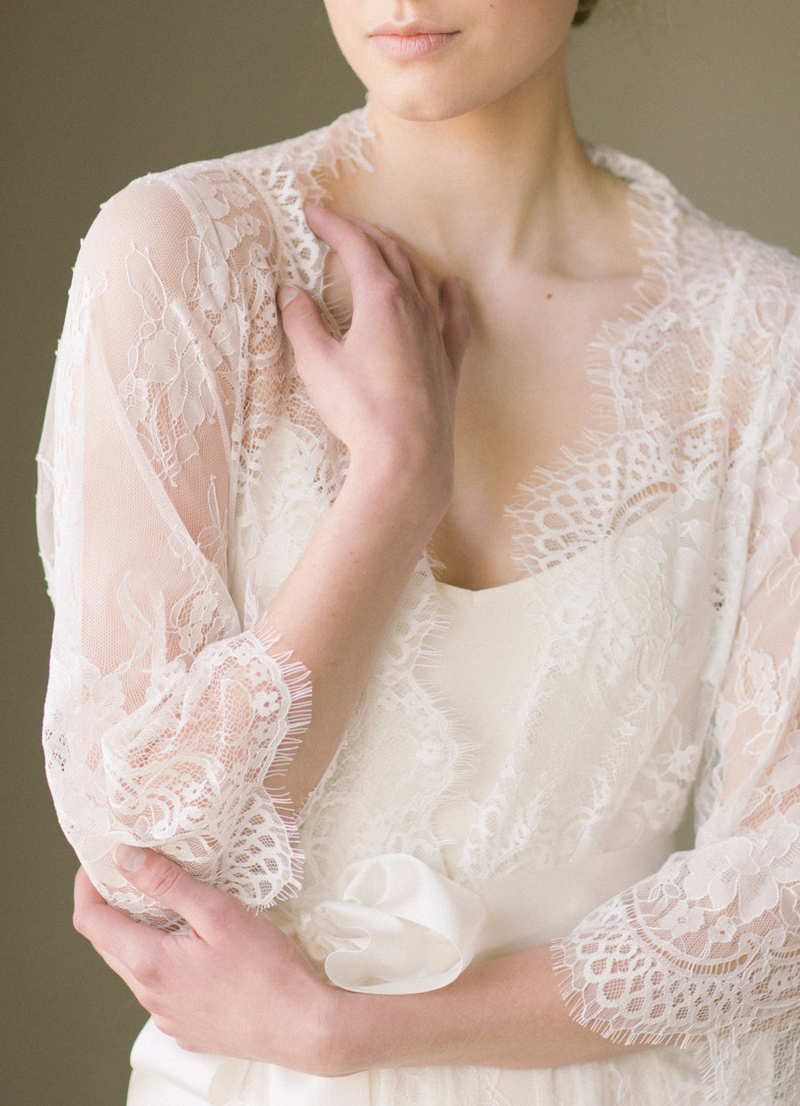 Bridal Lace Robe Kimono (#Isabella) - Dream Dresses by P.M.N
 - 5