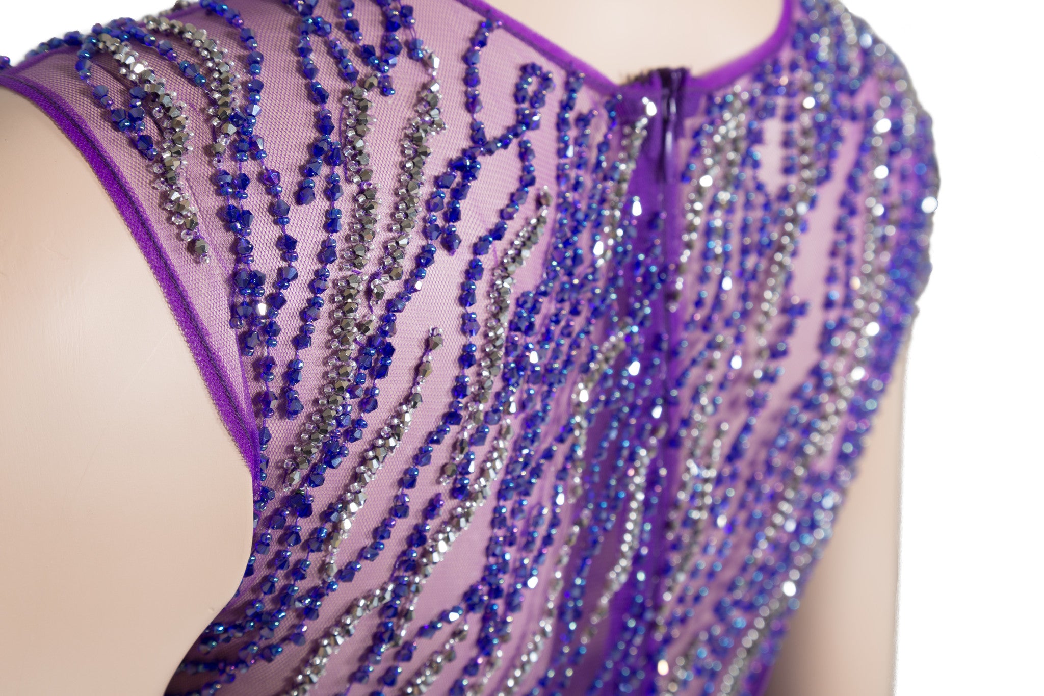Purple Bead-embellished Dress (#Nicolle)