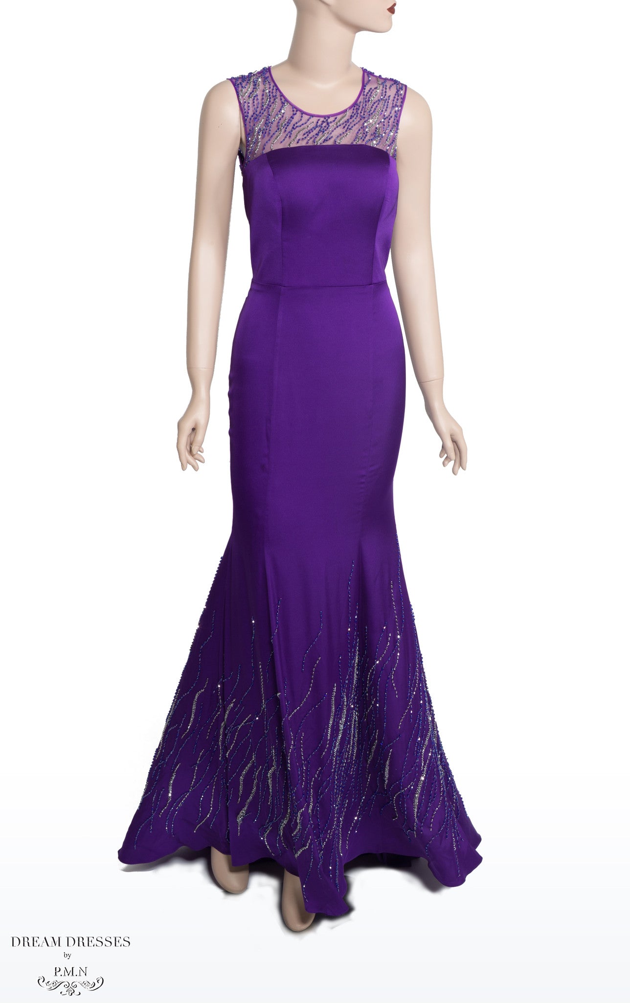 Purple Bead-embellished Dress (#Nicolle) - Dream Dresses by P.M.N
 - 1