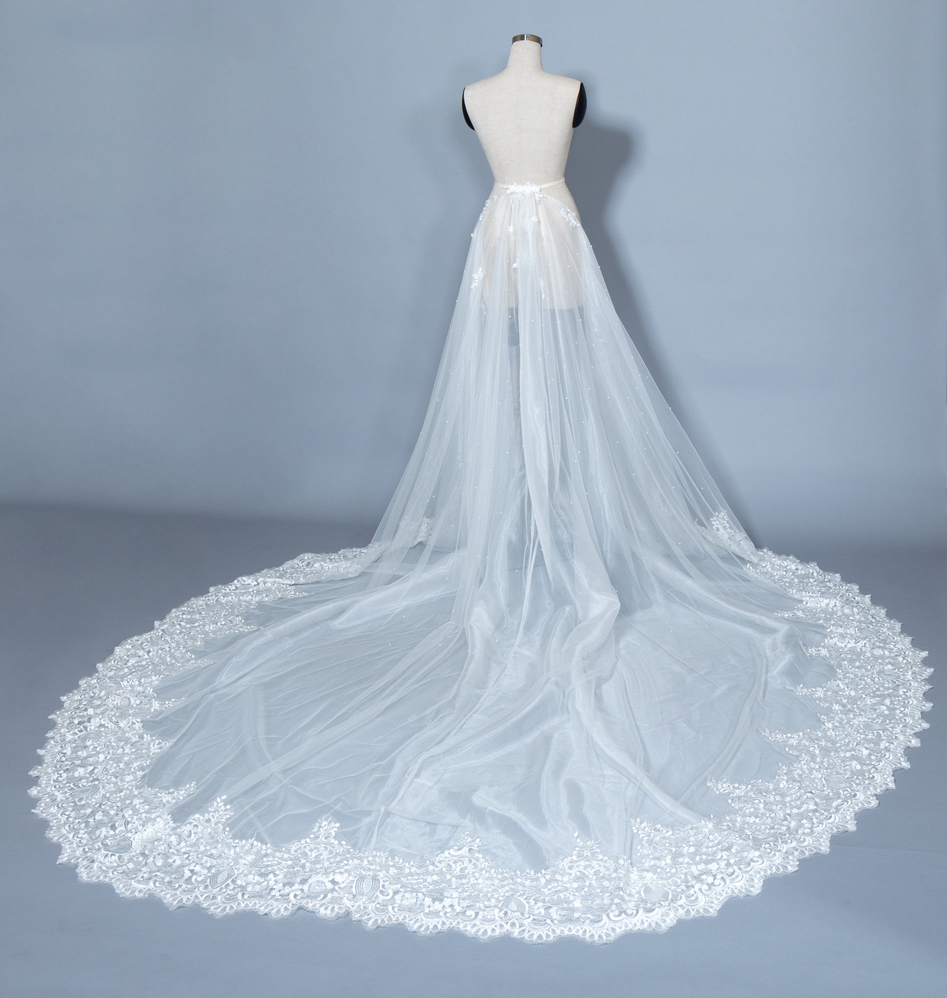 Detachable Lace Wedding Train (#Beryl)