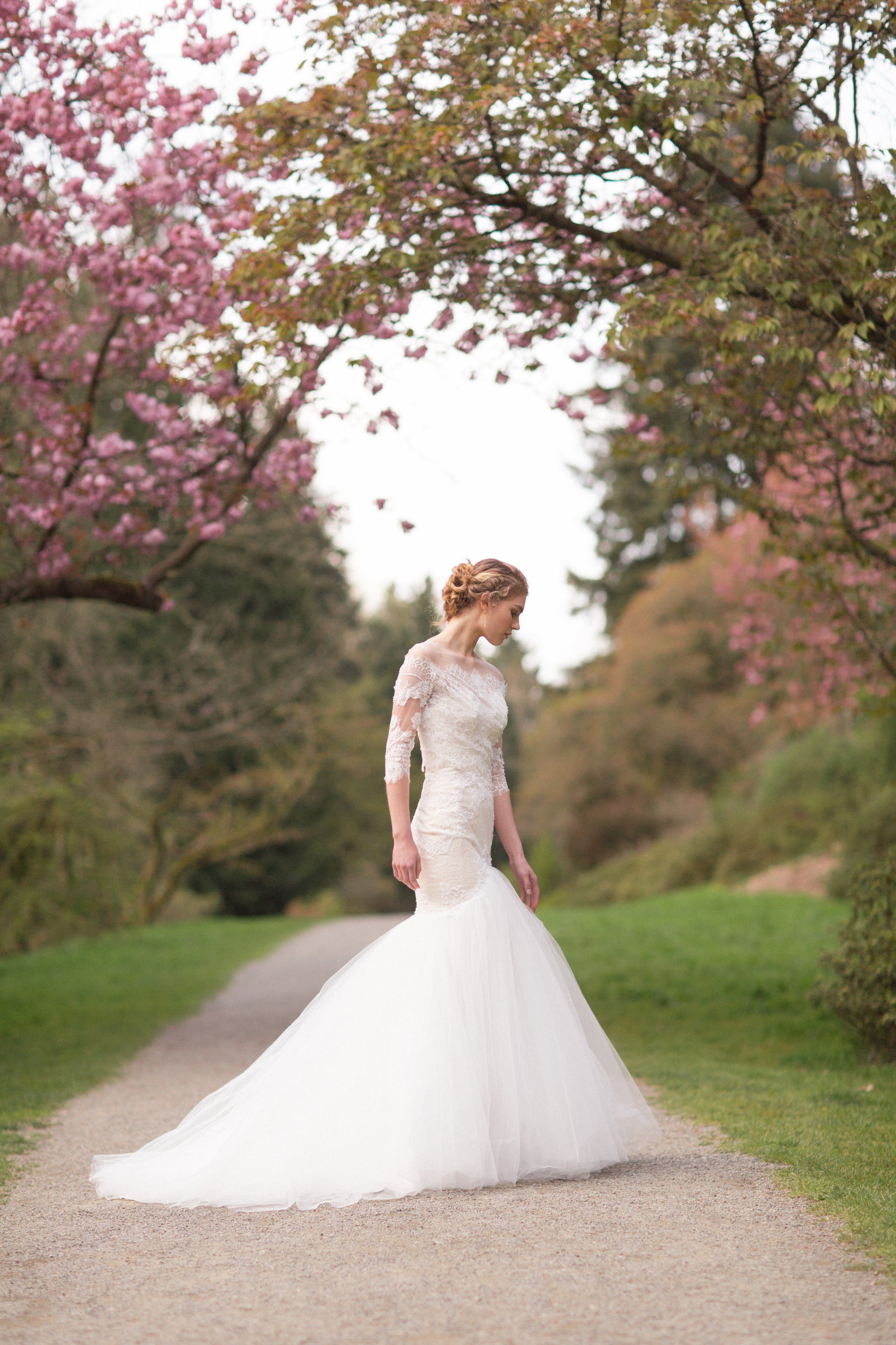 3/4 Sleeves Lace Wedding Gown (#Lucilla) - Dream Dresses by P.M.N.