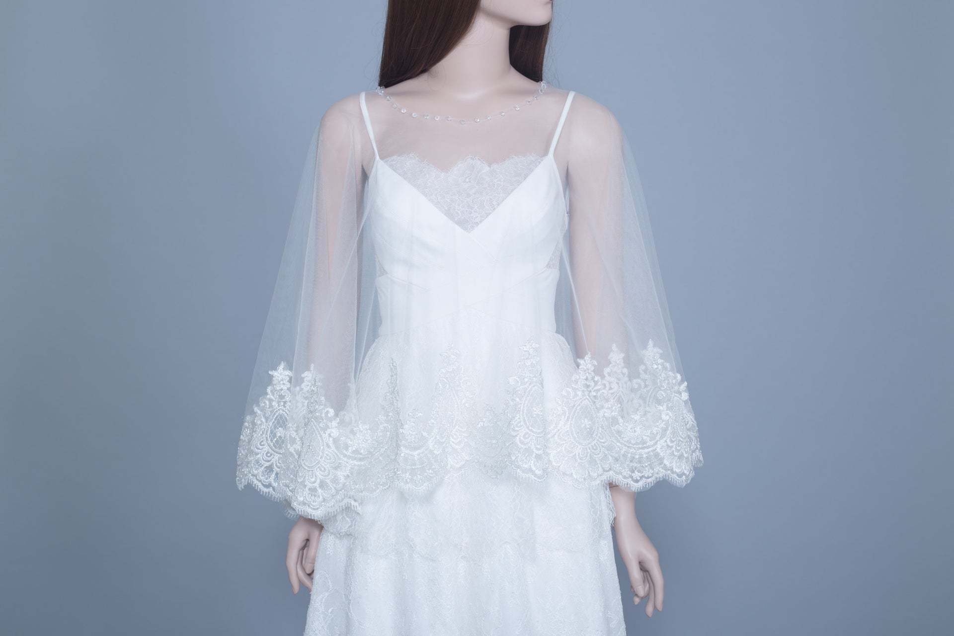 Lace Bridal Cape (#Leora) - Dream Dresses by P.M.N
 - 4