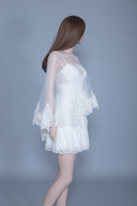 Lace Bridal Cape (#Leora) - Dream Dresses by P.M.N
 - 5