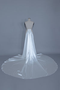 Detachable Satin Wedding Train (#Calixta) - Dream Dresses by P.M.N
 - 3