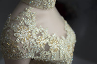 Champagne Ao Dai-Custom Made Vietnamese Bridal Dress (#Florence) - Dream Dresses by P.M.N
 - 4