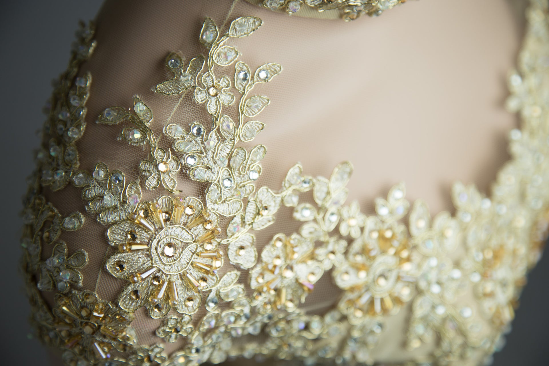 Champagne Ao Dai-Custom Made Vietnamese Bridal Dress (#Florence) - Dream Dresses by P.M.N
 - 5