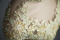 Champagne Ao Dai-Custom Made Vietnamese Bridal Dress (#Florence) - Dream Dresses by P.M.N
 - 5