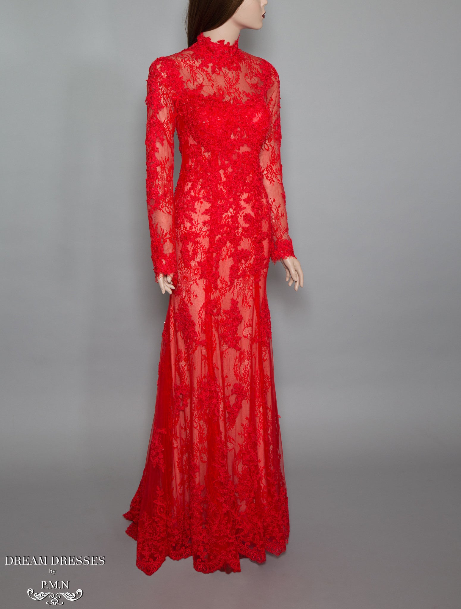 red dress long sleeve lace Rose Halterneck Detail Cupped Mini Bodycon In | EGO US Looking for a sexy party dress online? Delia Lace Long Sleeve Mini