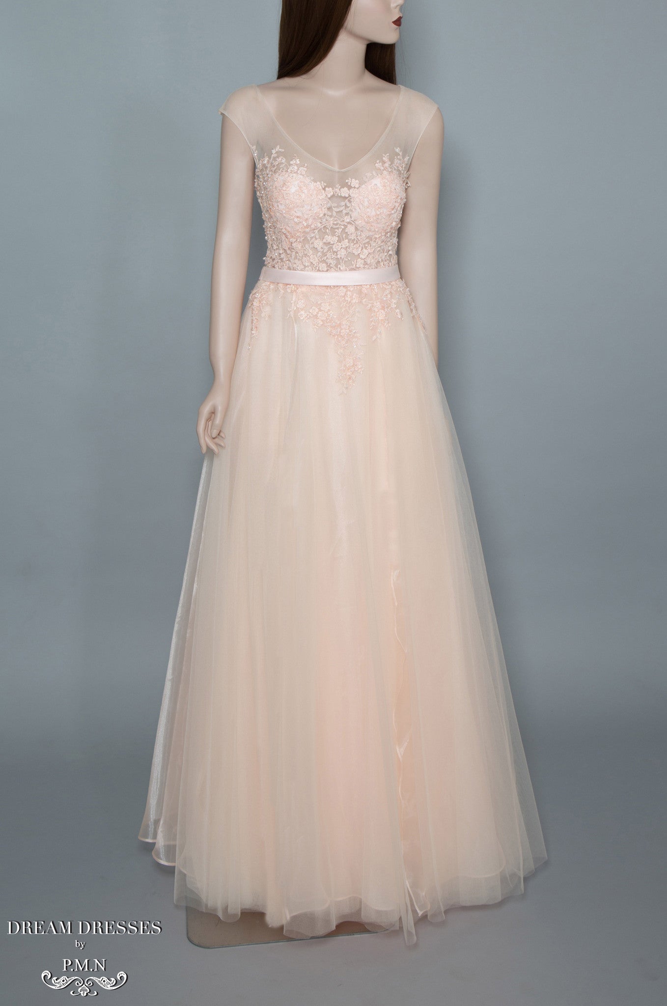 Blush Pink Tulle Gown (#Joie) - Dream Dresses by P.M.N
 - 1