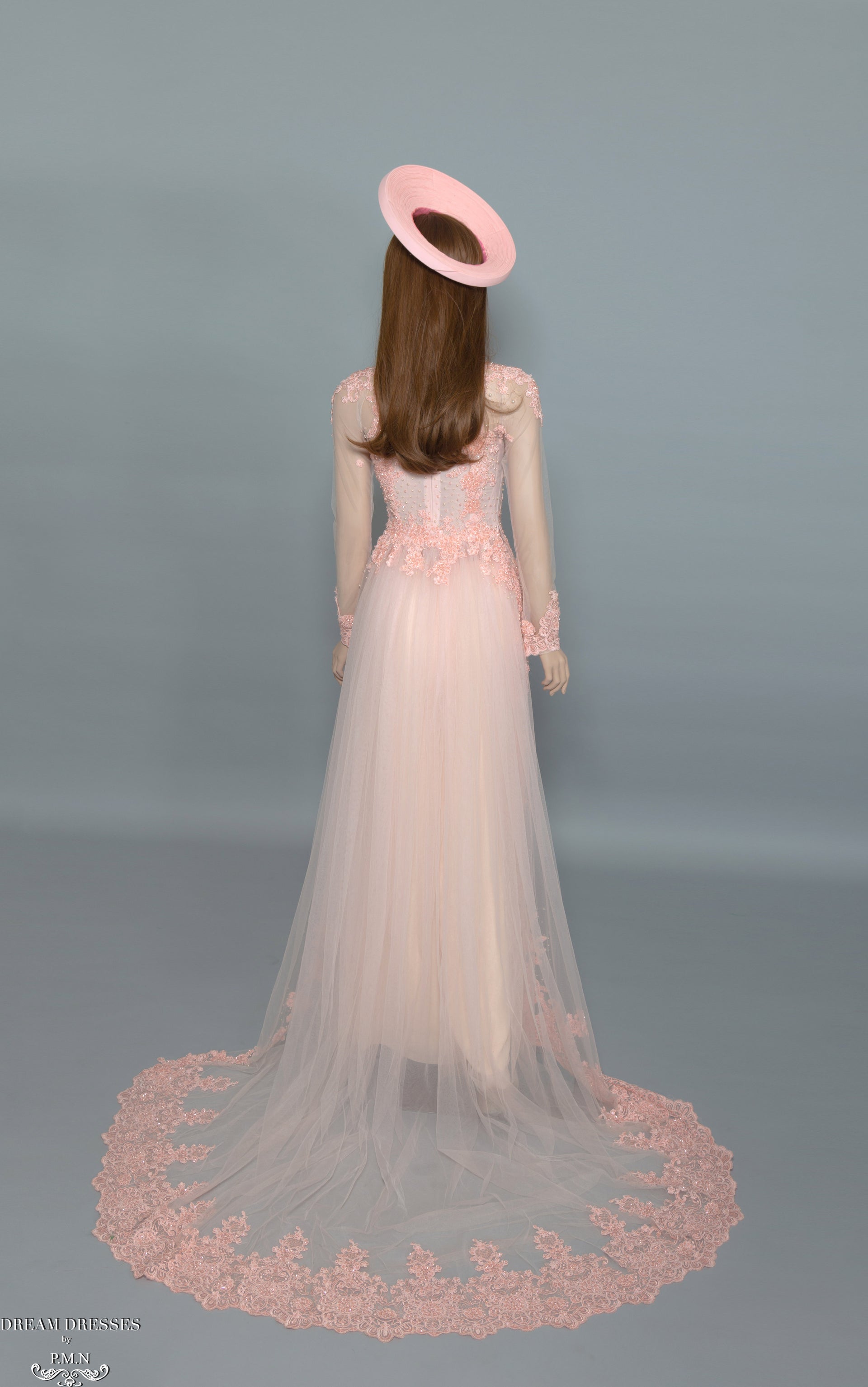 Blush Pink Bridal Ao Dai | Vietnamese Bridal Dress with Embellishment (#TALA) - Dream Dresses by P.M.N.