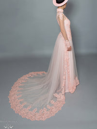 Blush Pink Bridal Ao Dai | Vietnamese Bridal Dress with Embellishment (#TALA) - Dream Dresses by P.M.N.