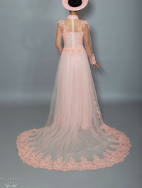Blush Pink Bridal Ao Dai | Vietnamese Bridal Dress with Embellishment (#TALA) - Dream Dresses by P.M.N.