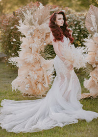 Lace and Tulle Mermaid Wedding Dress (#Julieta) - Dream Dresses by P.M.N.