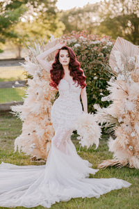Lace and Tulle Mermaid Wedding Dress (#Julieta) - Dream Dresses by P.M.N.