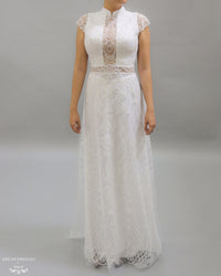 White Bridal Ao Dai | Vietnamese Bridal Dress (#KATHRYN) - Dream Dresses by P.M.N.