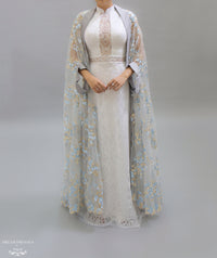 Floor Length Bridal Cape (#NAHLA) - Dream Dresses by P.M.N.