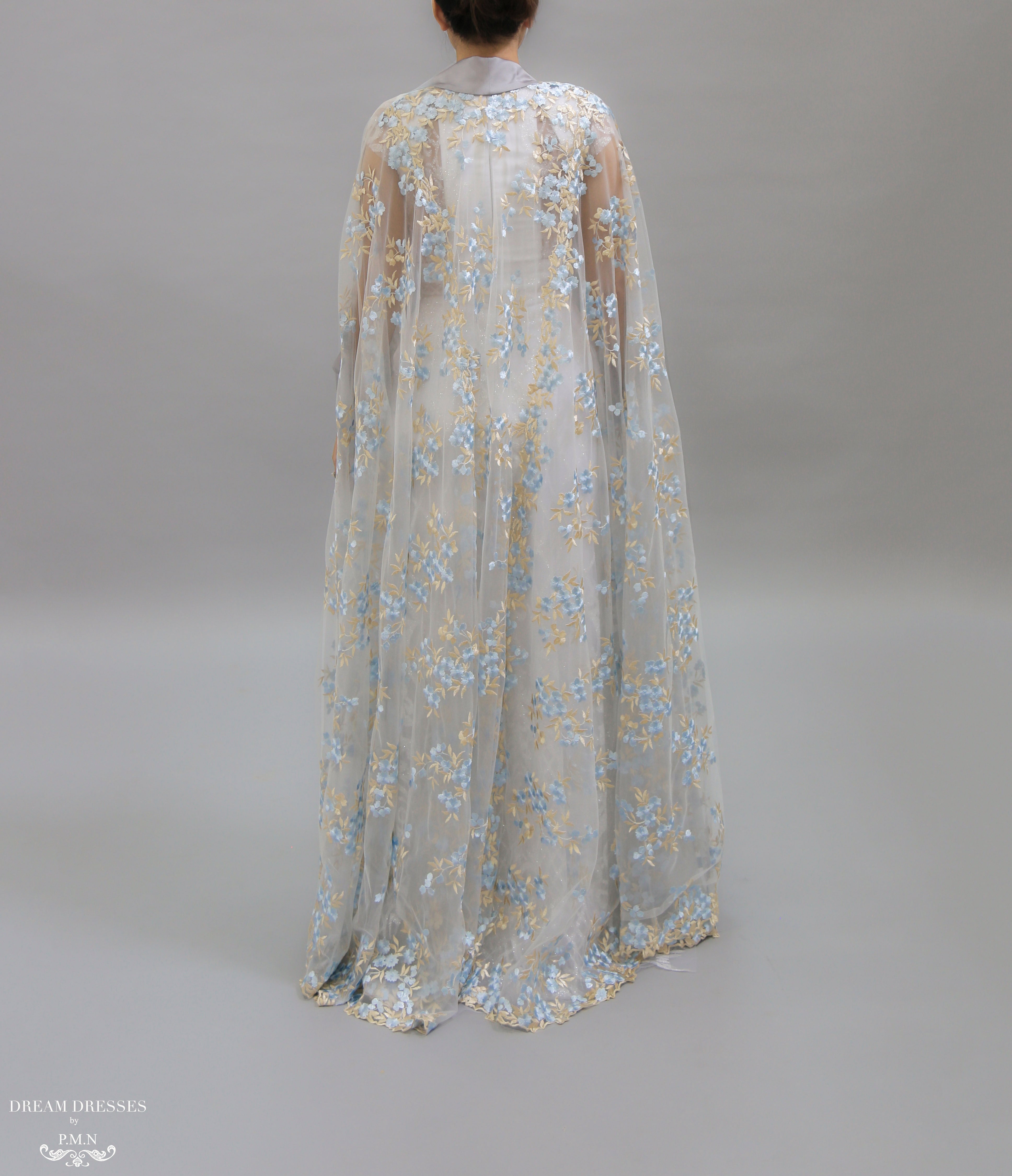 Floor Length Bridal Cape (#NAHLA)