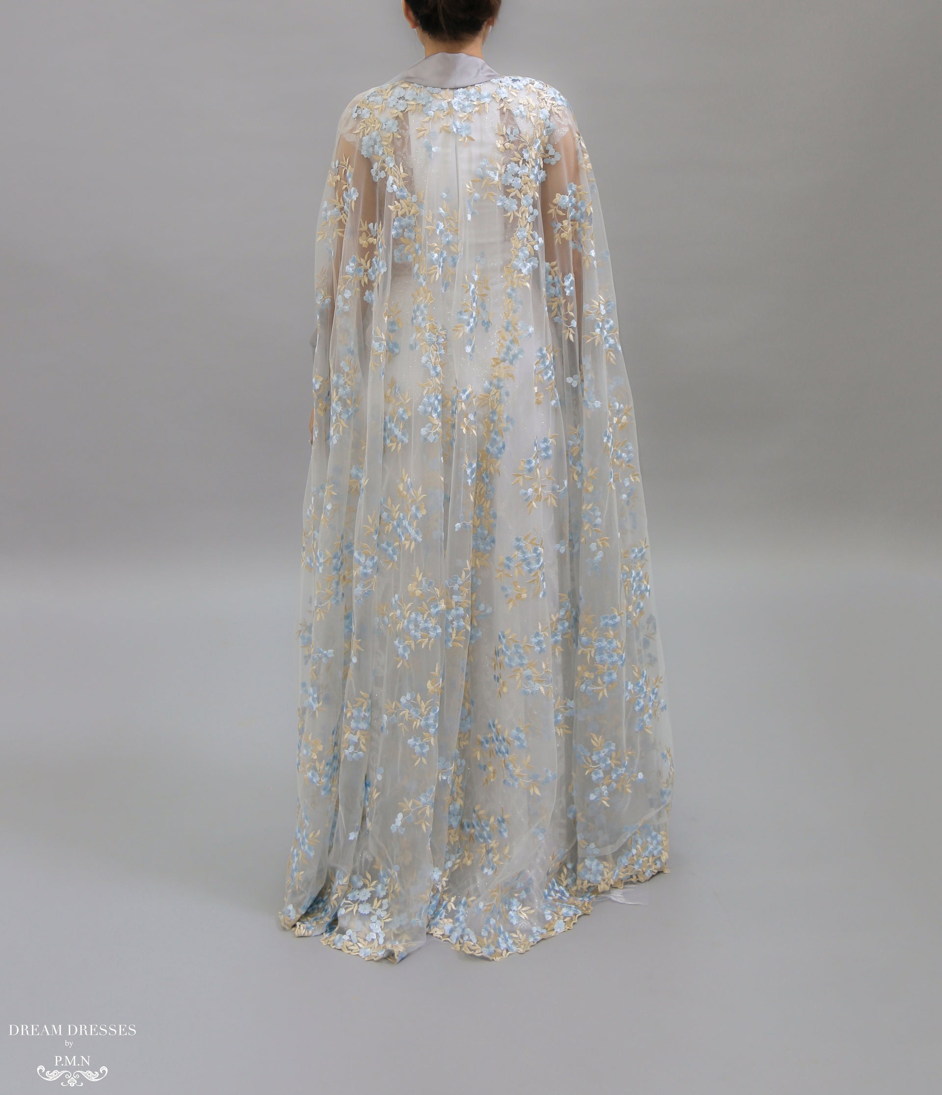 Floor Length Bridal Cape (#NAHLA) - Dream Dresses by P.M.N.